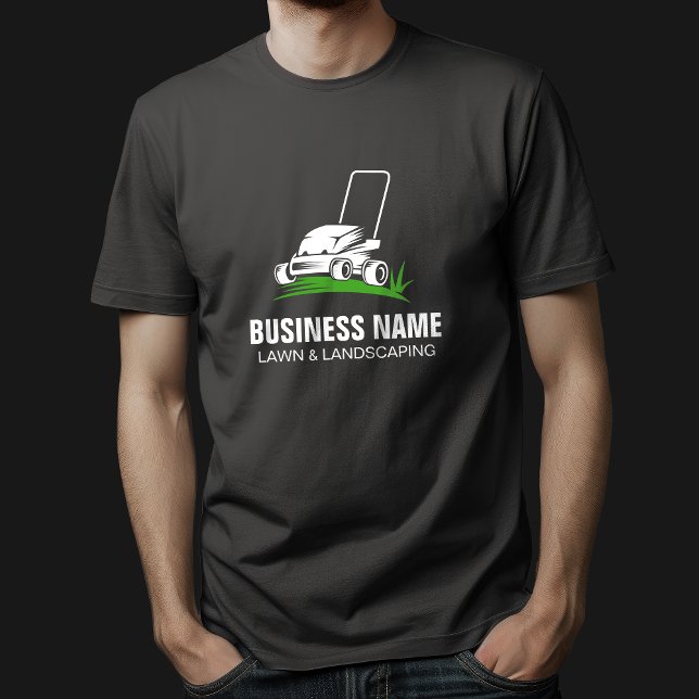 Professional Black Green Lawn Care & Landscaping T-Shirt (Creator Uploaded)