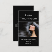 Professional Black Hair Stylist Beauty Salon Card (Front/Back)