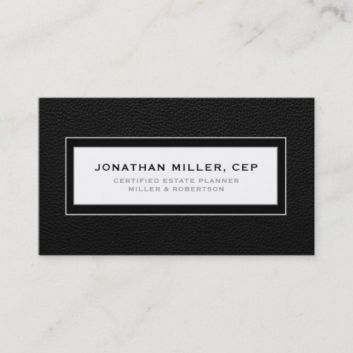 Professional Black Leather Business Card