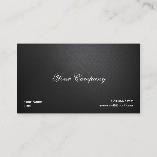 Customizable Professional Black Leather Print Business Card