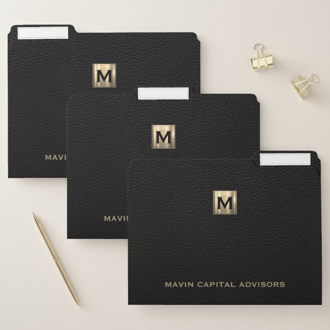 Professional Black Luxury File Folder Set (Set)