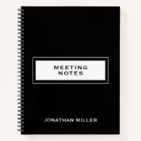 Professional Black Meeting Notes