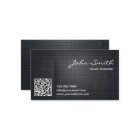 Professional Black Metal QR Code Business Card
