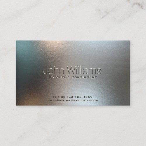 Professional black metal simple professional business card