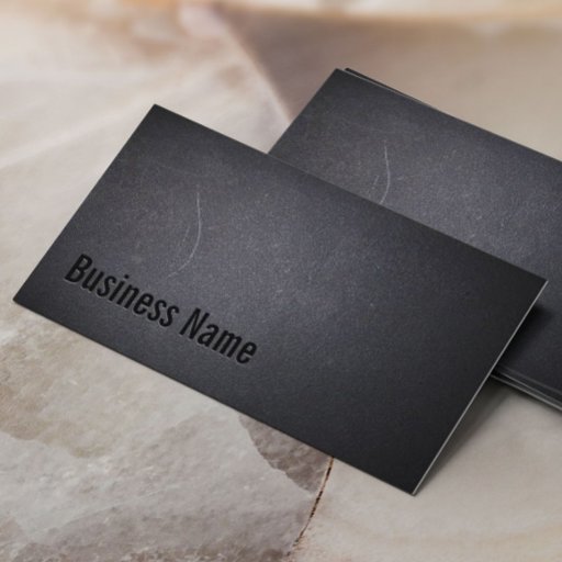Customizable Professional Black Minimalist Bold Typography Business Card