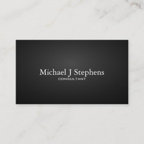 Professional Black Minimalist Contact Icons Business Card