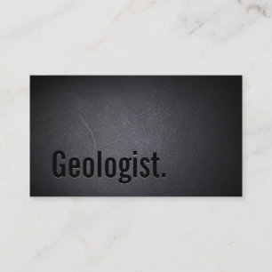 Professional Black Minimalist Geologist  Business Card