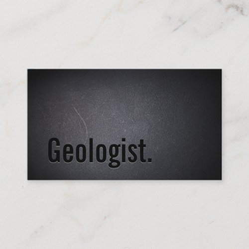 Professional Black Out Geologist Business Card