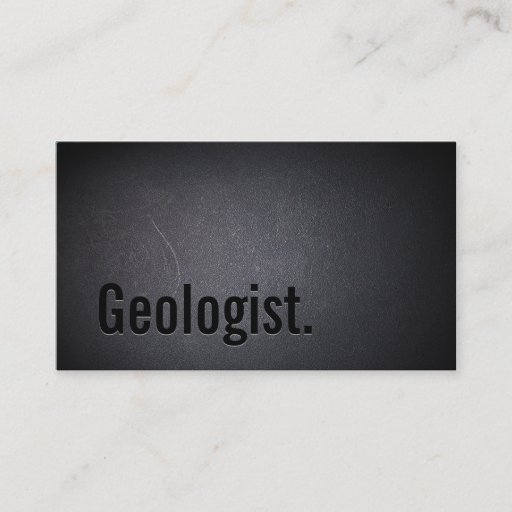 Customizable Professional Black Out Geologist Business Card