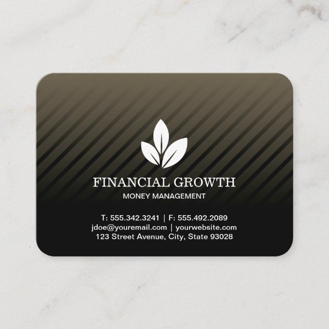 Professional Black Modern Business Card (Front)