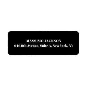 Professional black modern minimalist add name label