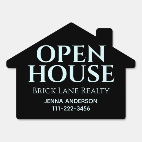 Professional Black Open House Real Estate  Sign