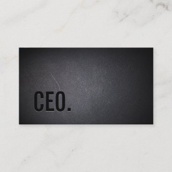 Professional Black Out Ceo Business Card by cardfactory at Zazzle