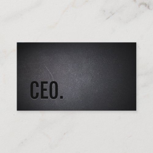 Professional Black Out CEO Business Card