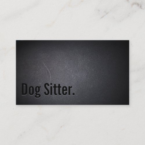 Professional Black Out Dog Sitter Business Card