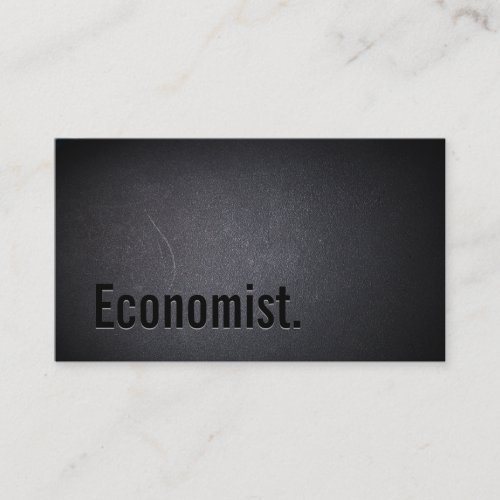 Professional Black Out Economist Business Card