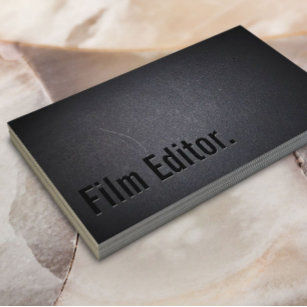 Professional Black Out Film Editor Business Card