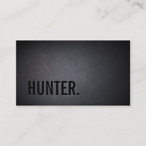 Customizable Professional Black Out hunter Business Card