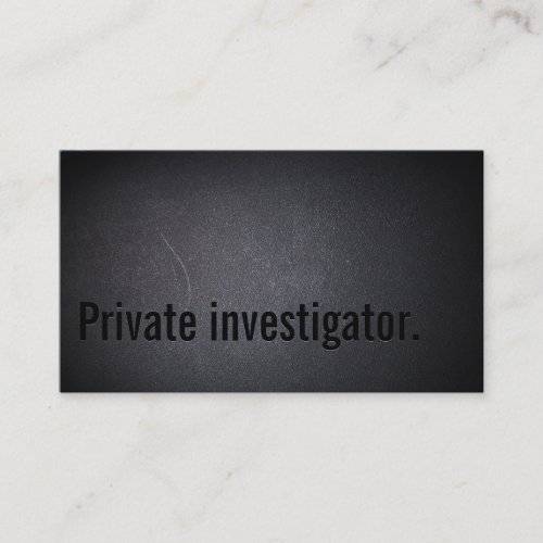 Professional Black Out Investigator Business Card