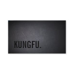 Professional Black Out Kungfu Business Card Professional Black Out Kungfu Business Card