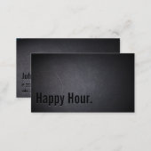 Professional Black Out Liquor Bar Business Card (Front/Back)