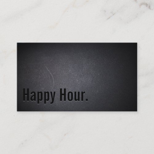 Professional Black Out Liquor Bar Business Card