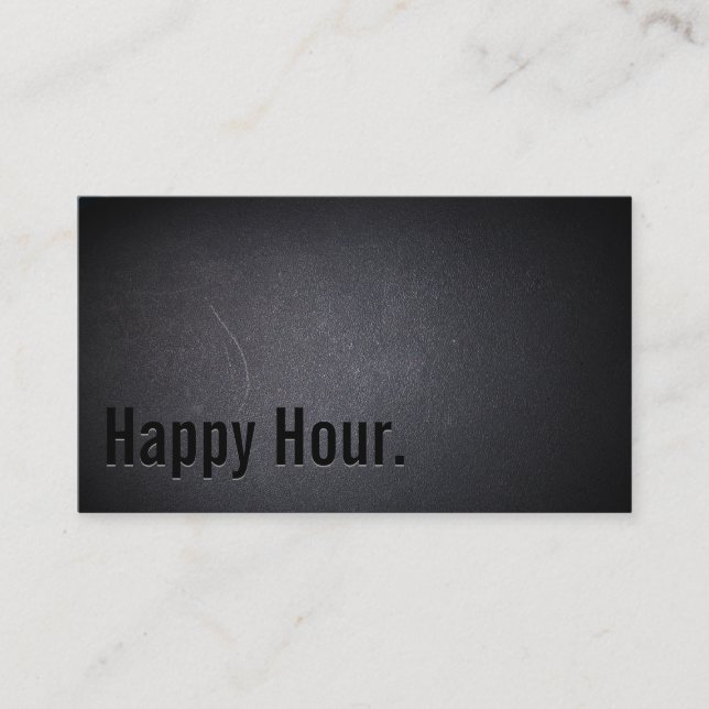 Professional Black Out Liquor Bar Business Card (Front)