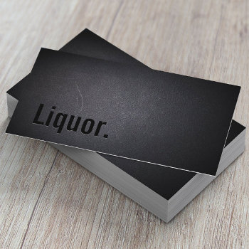 Professional Black Out Liquor Business Card by cardfactory at Zazzle
