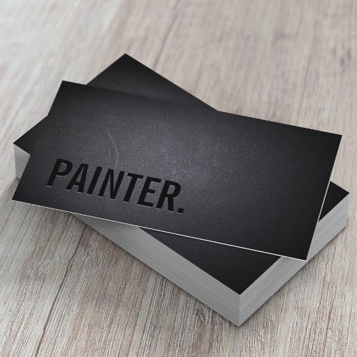 Professional Black Out Painter Business Card