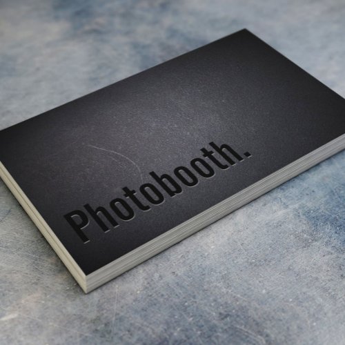 Professional Black Out Photo Booth Business Card
