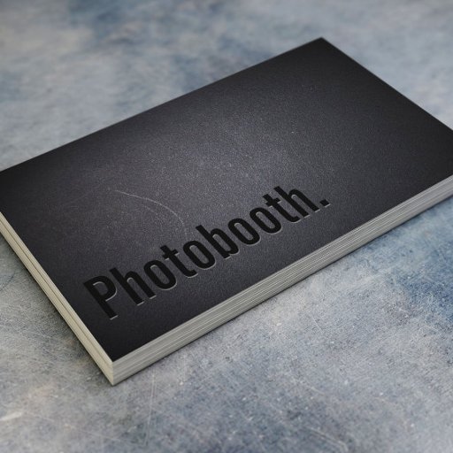 Customizable Professional Black Out Photo Booth Business Card