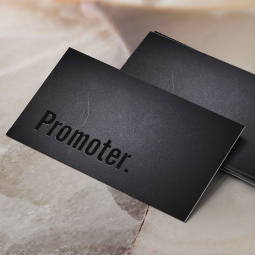 Customizable Professional Black Out Promoter Business Card