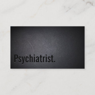 Professional Black Out Psychiatrist Business Card