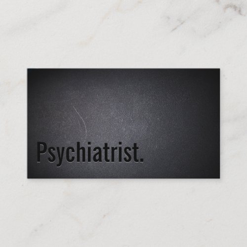Professional Black Out Psychiatrist Business Card