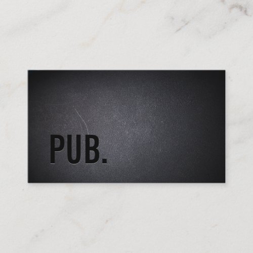 Professional Black Out Pub Business Card