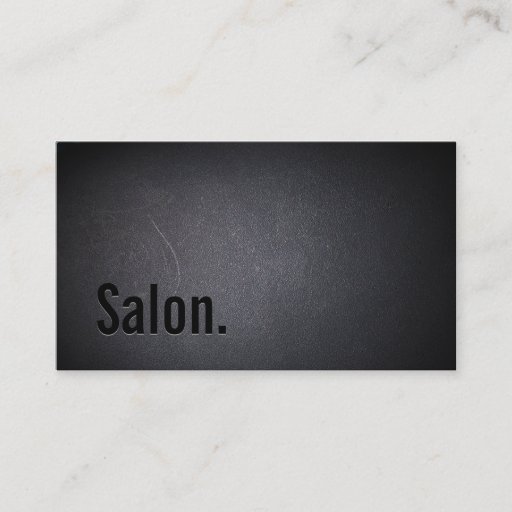 Customizable Professional Black Out Salon Business Card