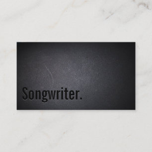 Professional Black Out Songwriter Business Card