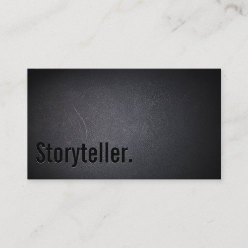 Professional Black Out Storyteller Business Card