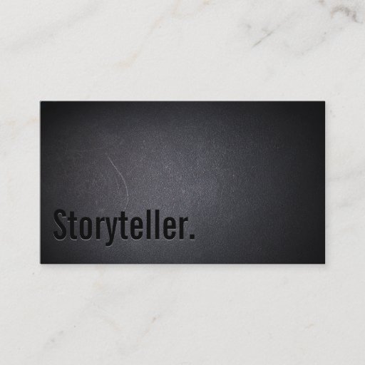 Customizable Professional Black Out Storyteller Business Card
