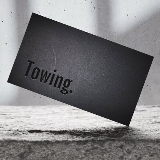 Customizable Professional Black Out Towing Business Card