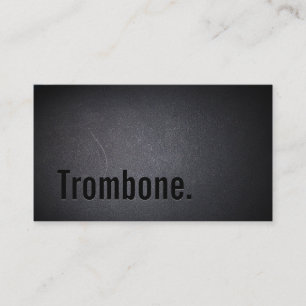 Professional Black Out Trombone Business Card