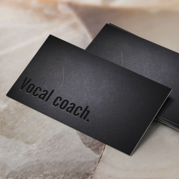 Professional Black Out Vocal Coach Business Card by cardfactory at Zazzle