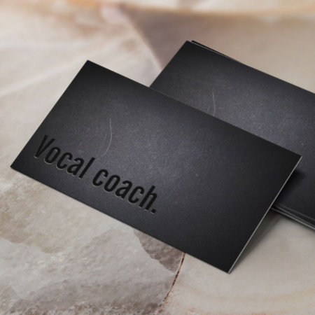 Professional Black Out Vocal Coach Business Card