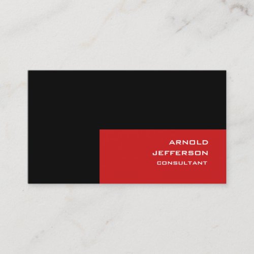 Professional Black Red Stripes Trendy Style Business Card