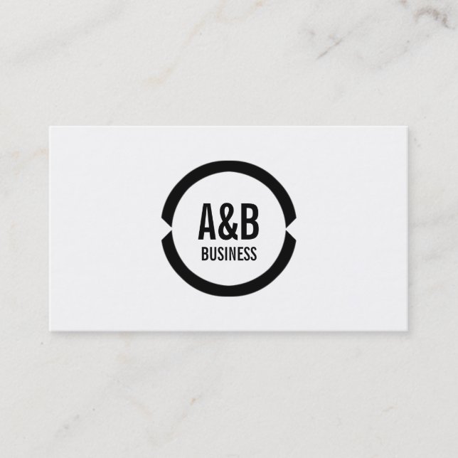Professional Black Ring Tattoo Art Business Card (Front)