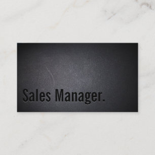 Professional Black Sales Manager Minimalist Business Card