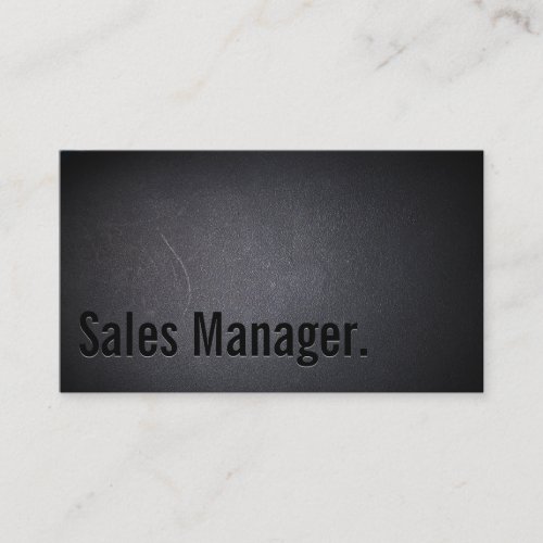Professional Black Out Sales Manager Business Card