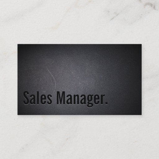 Customizable Professional Black Out Sales Manager Business Card