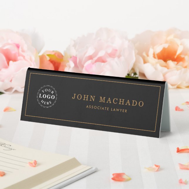Professional black sign for attorneys’ desks (In SItu (Wedding))
