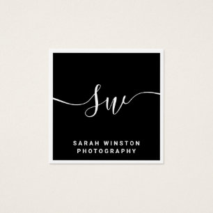 Professional Black Signature Script Monogram